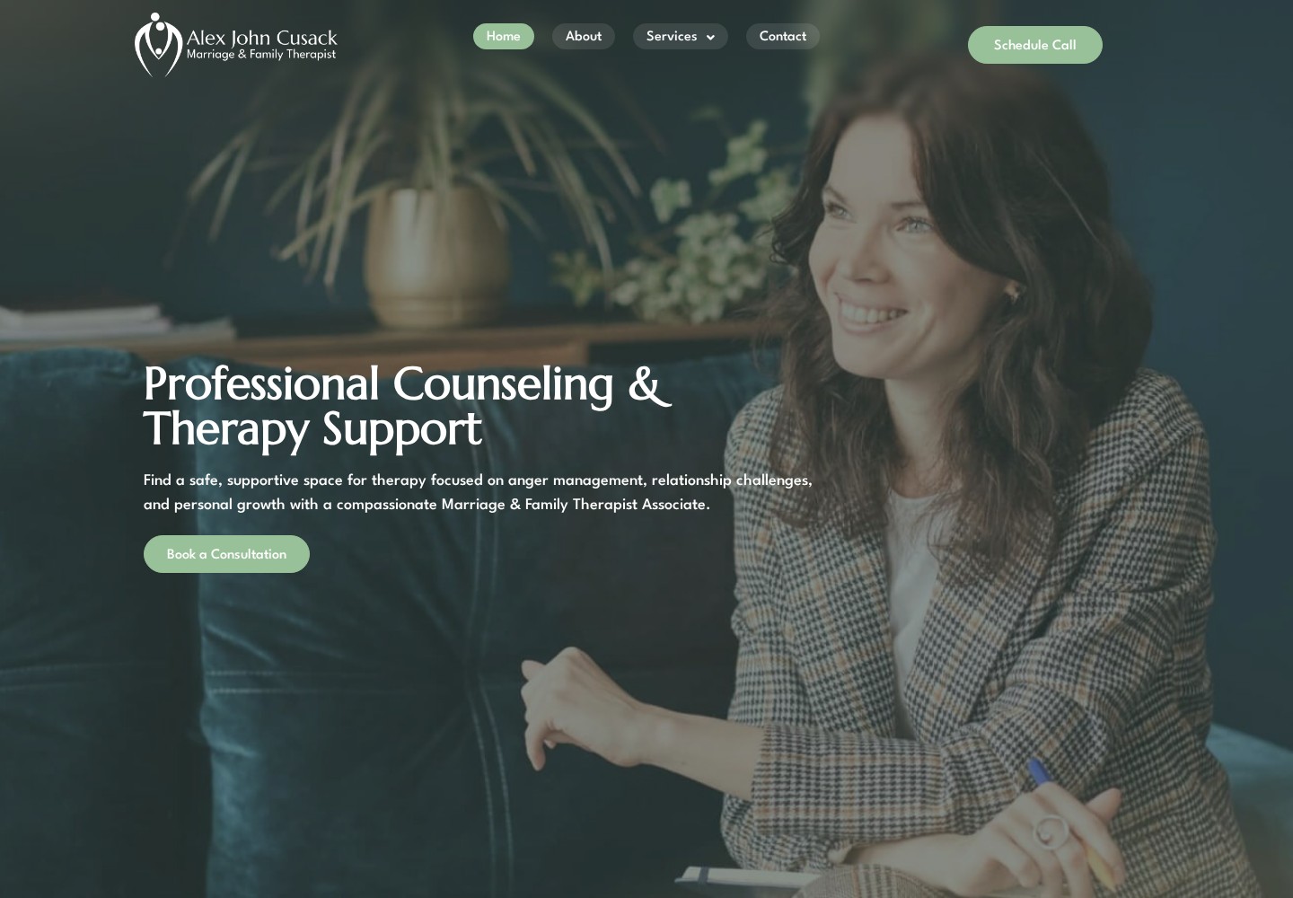 AJC Counseling website homepage