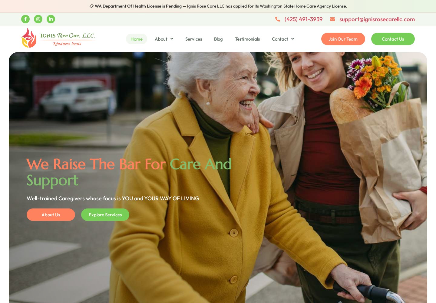 Ignis Rose Care LLC website homepage